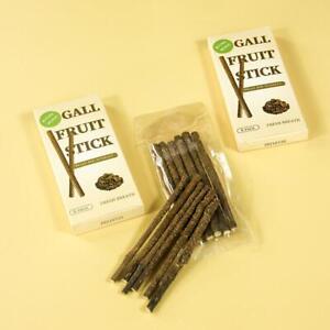 6pcs/Box Natural Gall Fruit Stick Silvervine Blend Cat Molar Chew Toy Snack
