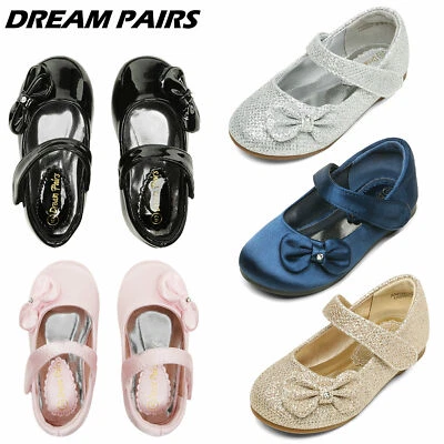 DREAM PAIRS Toddler Girls Kids Flat Shoes Dress Shoes Bow-knot Mary Jane shoes - Image 1 of 4