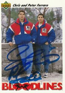1992 UPPER DECK PETER & CHRIS FERRARO DUAL SIGNED CARD 