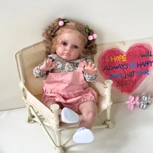 24in Finished Reborn Dolls Soft Body Toddler Girl Baby Rooted Hair Birthday Gift - Picture 1 of 5