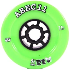 ABEC 11 Longboard Wheels Refly 97mm 77a Green 4 Pack - Picture 1 of 1