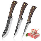 3pcs Serbian Chef Knife Set Forged Boning Knife Butcher Cleaver Fish Knives Set