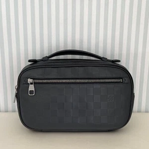 Louis Vuitton Damier Anfini Ambler Bauchtasche Gürteltasche Schwarz N41288 FO1447 Bauchtasche - Bild 1 von 23