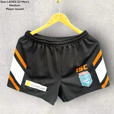 WESTS TIGERS HARVEY NORMAN женщин матч шорты Nrl регби лиги размер женщины 12 - Изображение 1 из 2