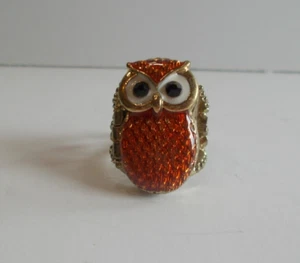 OWL~POISON RING~GOLD TONE~Sz. 7~WOMAN'S~TEEN~LOCKET RING~OLD STOCK - Picture 1 of 5