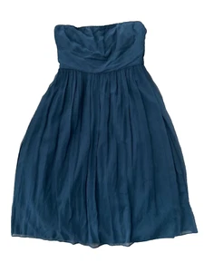 Vintage Y2K J. Crew Strapless Black Fairy Gothic Silk Chiffon Cocktail Dress 8 - Picture 1 of 5