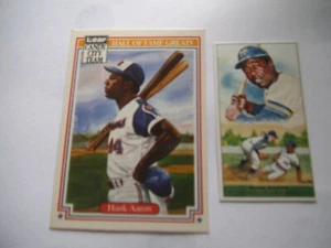 Hank Aaron 1987 Leaf  Hall Of Fame Greats  & 2011 Topps Kimball Champions mini - Picture 1 of 2