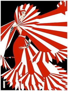 Decorative Poster.Interior wall art design.Wall Art Decor.Deco Girl.Red.3886 - Picture 1 of 1