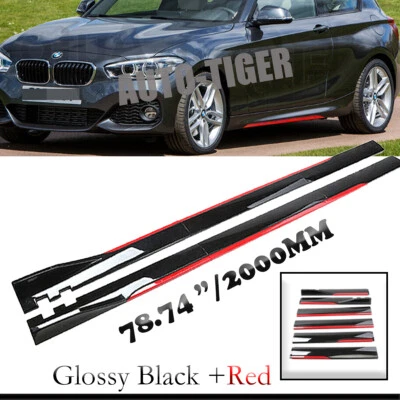 For BMW Z4 78.7" Red Side Skirt Extension Body Kit Lip Splitters - Imagem 1 de 4