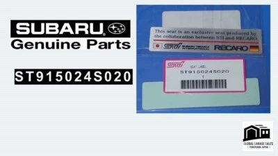 Subaru Impreza WRX STI RECARO Asiento Adhesivo Emblema ST915024S020 F/S Genuino Foto 1 de 4