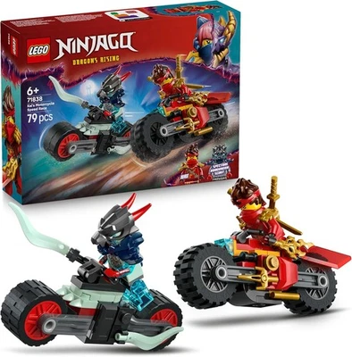 LEGO NINJAGO Kais Motorradrennen - Spielzeug mit 2 Ninja-Bikes und 2 Minifiguren