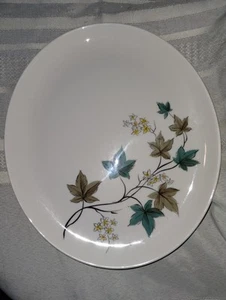 Vintage Oval Serving Platter by Syracuse China in USA Woodbine Pattern 11 3/8" - Picture 1 of 3