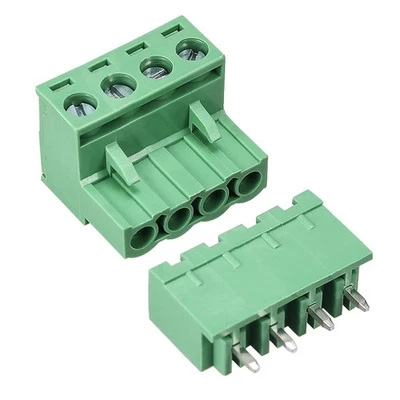 5 Sets Plastic 4 Pin 5.08mm Pitch Male Female PCB Screw Terminal Block - Image 1 of 4