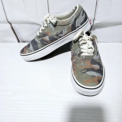 Zapatos con cordones usados en excelente estado Van - verde camuflaje - zapatos para hombre talla 7.5/7213356 Foto 1 de 4