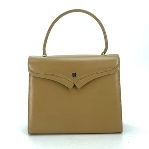 Givenchy Hand Tote Bag Leather Logo Formal Beige FS331 - Picture 1 of 12