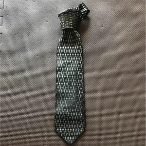GIANNI VERSACE Rare tie Black, allover pattern silk from japan M2908 - Picture 1 of 24