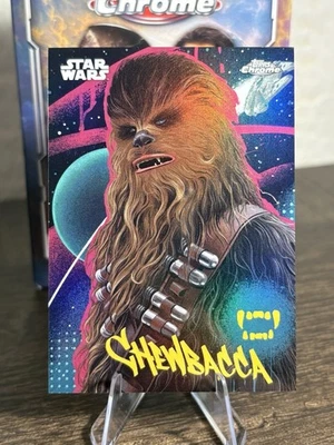 2025 Topps Chrome Star Wars - Chewbacca GG-8 Galactic Graffiti Case Hit SSP  - Image 1 of 2