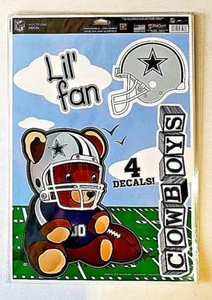 Dallas Cowboys NFL Lil' Fan Football Reusable Multi Use Decals 11"X17" - Picture 1 of 5