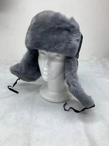 SPANISH GRAY 24" SHEALING FUR TROOPER HAT UNISEX LUXURY WARM RICH FREE SHIPPING - Picture 1 of 7