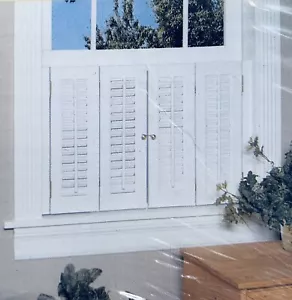 Colonial Shutter Set, Faux Wood, White, 39”W x 20"L, 199230 ~ 766686413250 - Picture 1 of 6