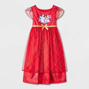 Disney Princess Toddler Girls Red Holiday Fantasy Night Gown Size 2T - Picture 1 of 1