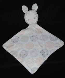 🐰Doudou plat lapin souris OBAIBI OKAIDI blanc rond rose TTBE - Picture 1 of 1