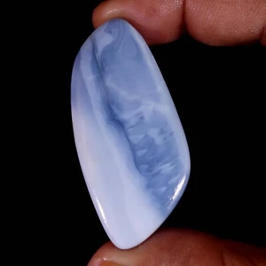 A1 Quality 55.90 Cts Natural Fancy Blue Opal Cabochon Necklace Supply 25X52X6MM - Picture 1 of 7