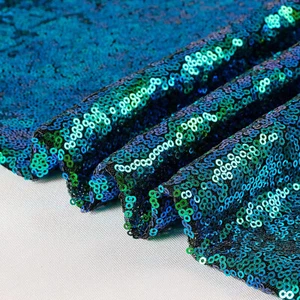 Mermaid Fish Scales Mini Sequins Embroider 2 Way Stretch Mesh Fabric By Yard - Picture 1 of 2