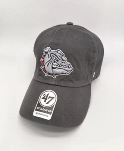 Gonzaga Bulldogs '47 Brand hat cap Zags Grey Gray Clean Up Strapback Adjustable - Picture 1 of 5