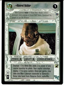 STAR WARS CCG DEATH STAR II RARE CARD ADMIRAL ACKBAR lp - Picture 1 of 1