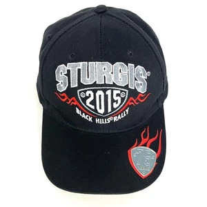 Sturgis Black Hills Rally 2015 75 años negro ajustable motociclista motocicleta gorra sombrero - Imagen 1 de 8