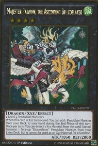 YUGIOH HOLO CARD MASTER PALADIN, THE ASCENDING DRACOSLAYER PGL3-EN079 - Picture 1 of 1