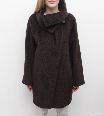 Women's MAX MARA Alpaca Wool Brown Midi Coat Overcoat US8 GB10 made in ITALY - Image 1 of 4