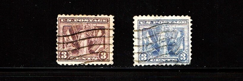 1919 U.S.CLASSIC  3c Violet + RARE Color Variation "VICTORY" Sc#537 Used SeeNote - Image 1 of 1