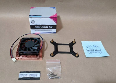 Evercool Low Profile Intel P4 Socket 478 1U/2U Server Copper Heatsink CPU Cooler - Image 1 of 4