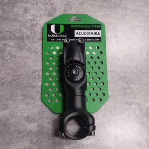 ULTRACYCLE Adjustable Stem 1-1/8'' Aluminum 31.8mm x 110mm Angle 0-60 Black - Picture 1 of 2