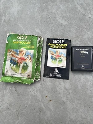ATARI GOLF VCS 2600 Cartridge (Boxed, UNTESTED with Manual) CX2634 1980 b9 - Image 1 of 2