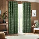 Furn Winter Woods Chenille Animals Eyelet Curtains RV3281