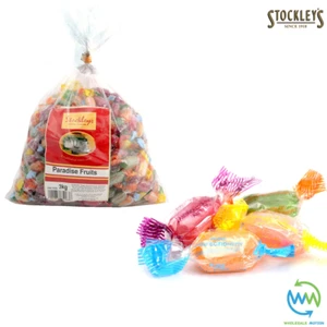 PARADISE FRUITS Stockleys INDIVIDUAL Wrapped SWEETS Portion FRUIT FLAVOUR UK - Picture 1 of 4