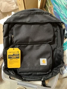 CARHARTT 27L BLACK BACKPACK MESH POCKETS SINGLE-COMPARTMENT - Picture 1 of 1