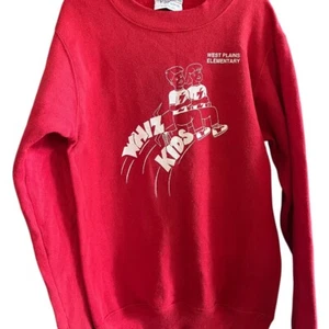 Vintage 80s Retro Red Sweatshirt - Whiz Kids" - West Plains Elementary - Picture 1 of 8