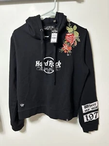 Hard Rock by Laura Be Riviera Maya Embroidered Hoodie The Pixies Medium New NWT - Picture 1 of 8