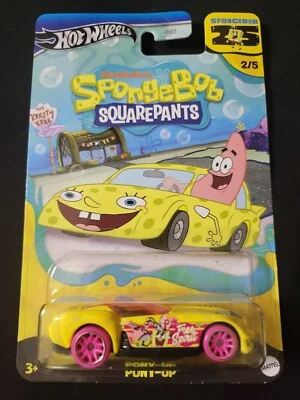 2024 Hot Wheels Nickelodeon Губка Боб 25-я годовщина  2/5 PONY-UP желтый почти как новый - Изображение 1 из 2