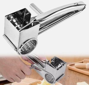 Stainless Steel Rotary Cheese Grater – Vegetable Slicer Shredder Cutter Tool - Picture 1 of 7
