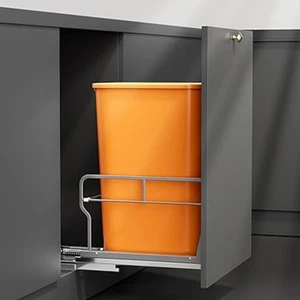 \ Extraer bote de basura debajo del gabinete con kit de montaje en puerta, basura de gabinete - Imagen 1 de 4