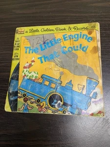 VINTAGE 1976 Little Golden Book & Record The Little Engine That Could DISNEYLAND - Imagen 1 de 17