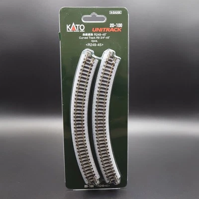 Kato Unitrack 20-100 - Curved Track (R249-45) (4 Pieces) - Spur N