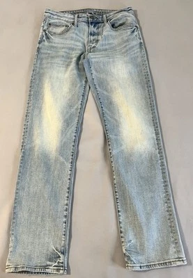 Pantalones de mezclilla American Eagle Flex para hombre 32x32 azul lavado claro flexible original pierna recta Foto 1 de 4