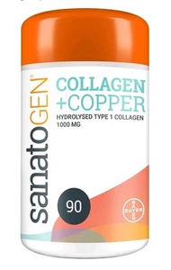 Sanatogen Collagen + Copper Daily Dietary Supplements - 90 Tablets BBE:02/25 - Picture 1 of 5
