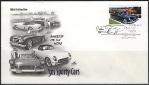 US Scott #3935 "'50s Sporty Cars", ArtCraft FDC, Unaddressed - Picture 1 of 1